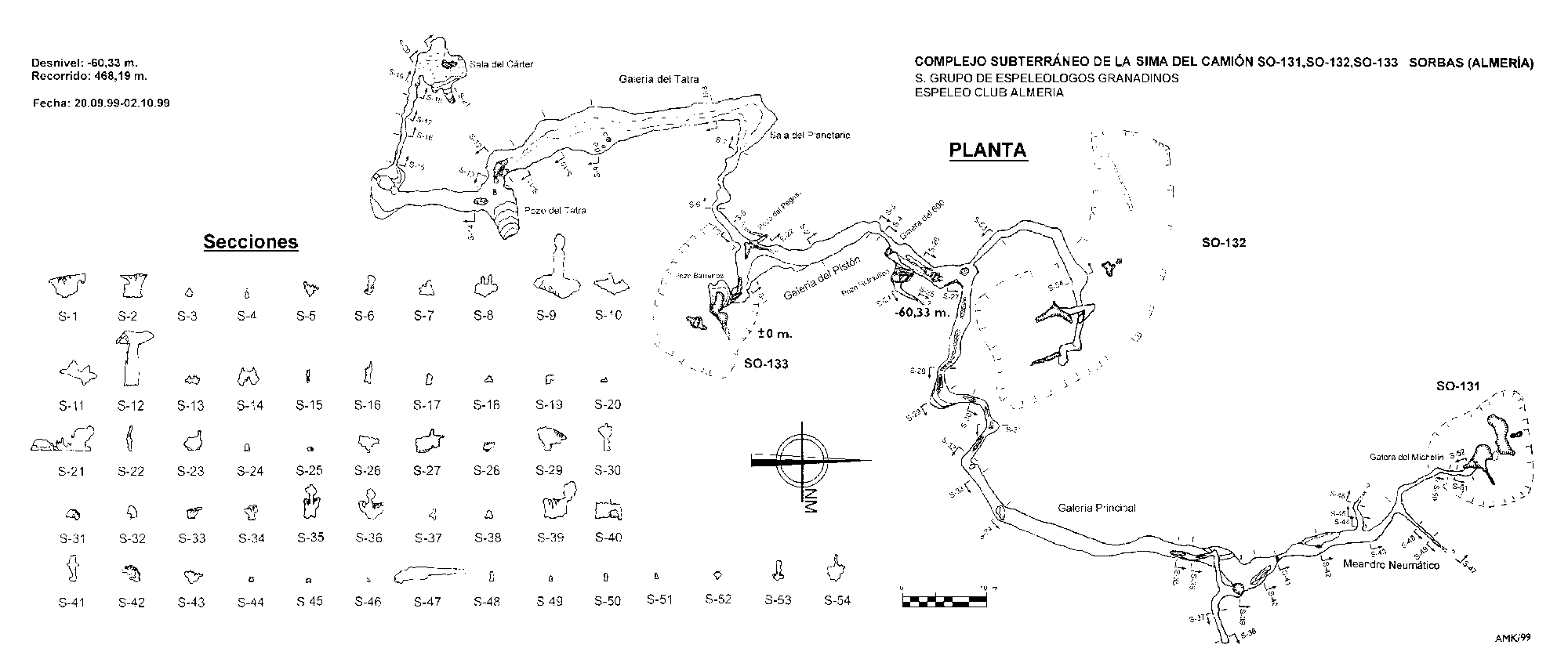 005 Sistema Camion Topografía (Plantas) en el Karst de Yeso de Sorbas