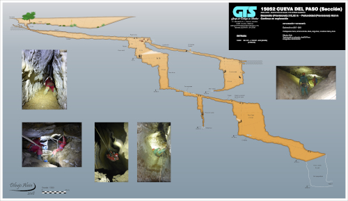 15052 Cueva M-5 Paso Topografía (Secciones) en el Karst de Yeso de Sorbas