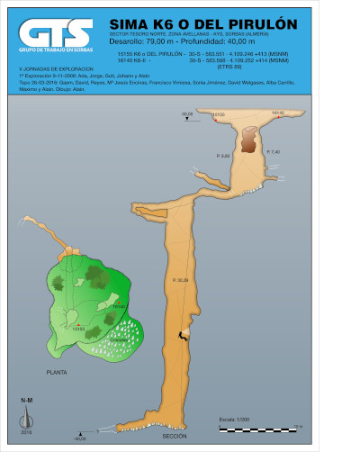 15155 Sima K6 Del Pirulon Topografía en el Karst de Yeso de Sorbas